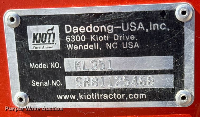 image for item EQ1096 2009 Kioti DK35SE MFWD tractor