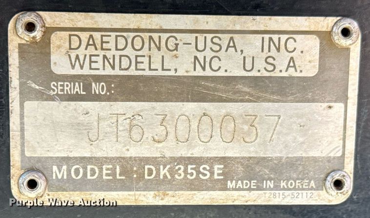 image for item EQ1096 2009 Kioti DK35SE MFWD tractor