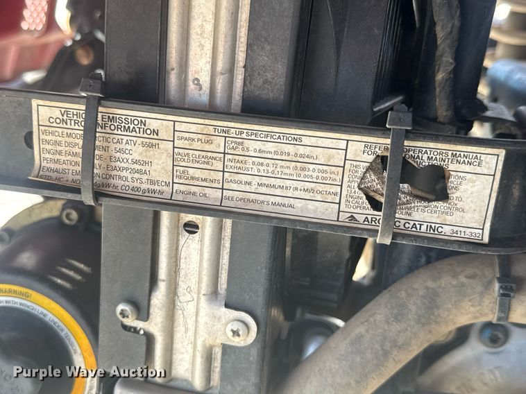 image for item EQ1099 2014 Arctic Cat 550 EFI ATV