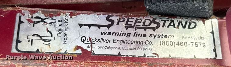 image for item EQ1108 Quicksilver SpeedStand warning line system