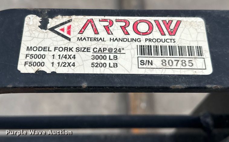 image for item EQ1172 Arrow skid steer forks