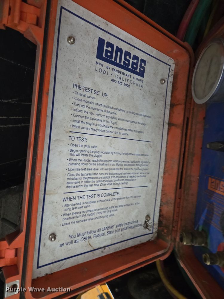 image for item EQ6508 Lansas  pipe pressure tester