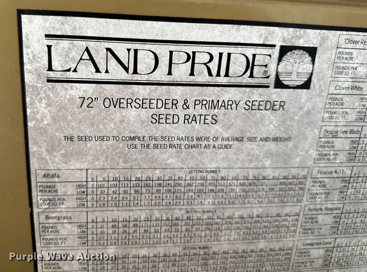 image for item EQ6566 1997 Land Pride PS1572 seeder