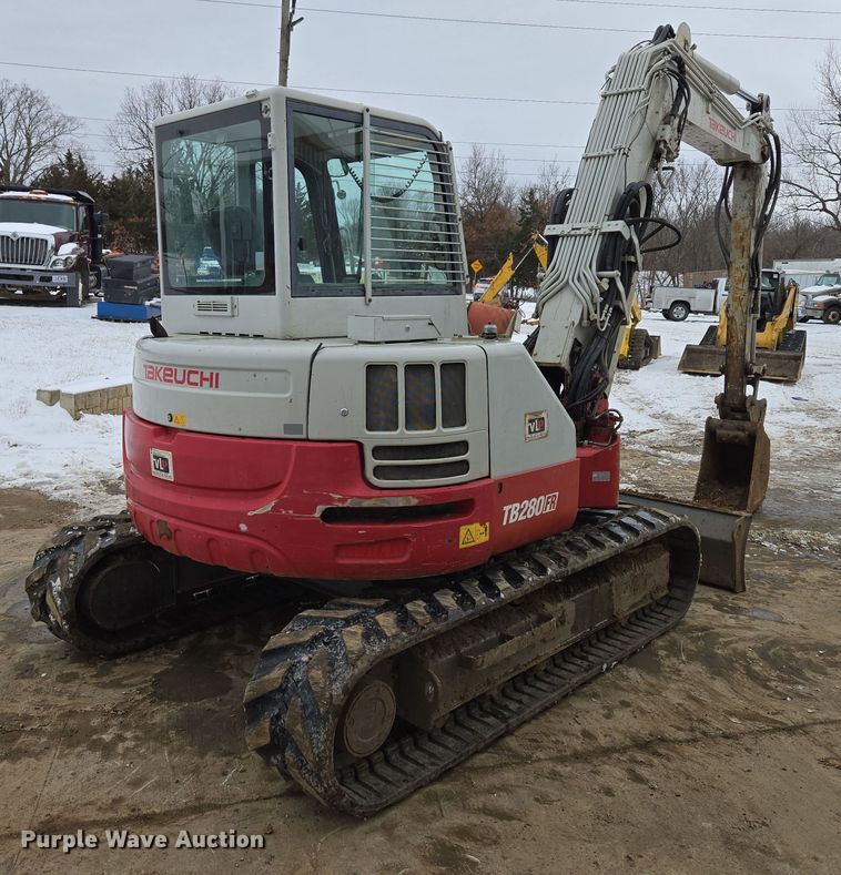 image for item EQ6577 2015 Takeuchi TB280FR mini excavator
