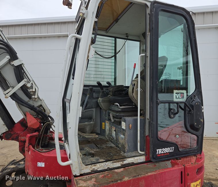 image for item EQ6577 2015 Takeuchi TB280FR mini excavator