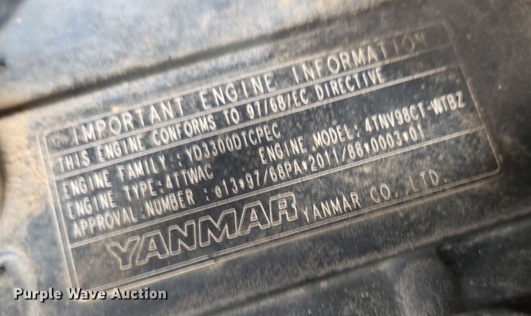 image for item EQ6577 2015 Takeuchi TB280FR mini excavator