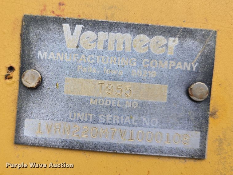 image for item EQ6580 1997 Vermeer  T955 trencher