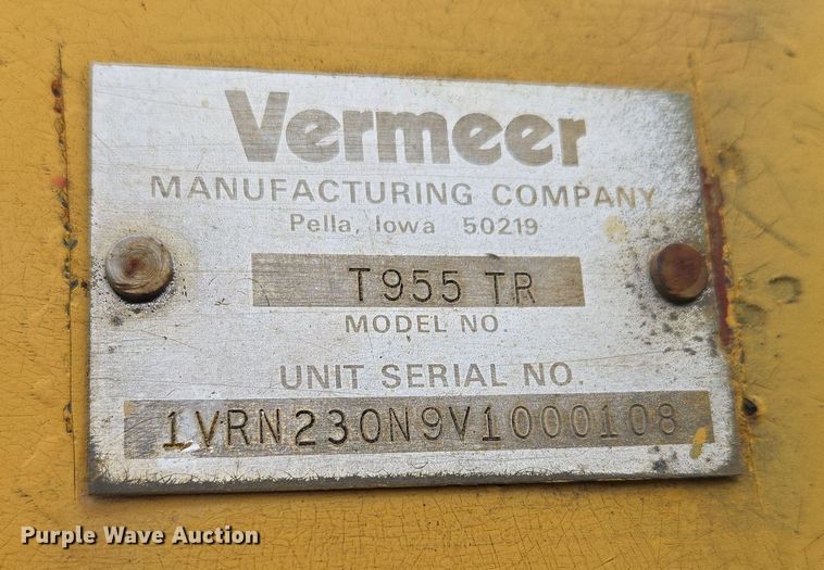 image for item EQ6580 1997 Vermeer  T955 trencher