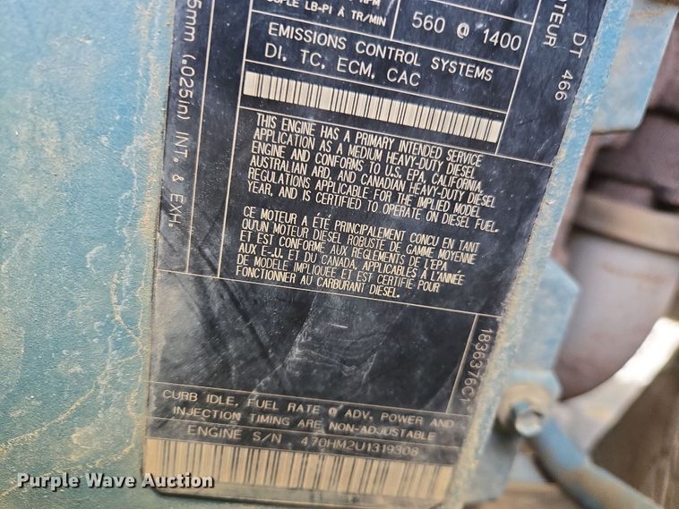 image for item EQ6602 2002 International  4300 DT466 dump truck