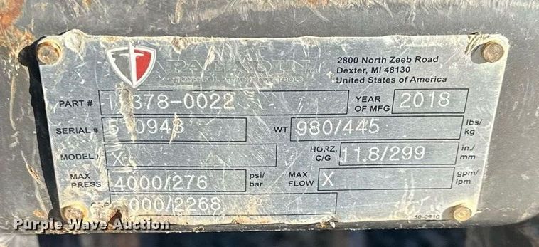 image for item EQ6651 Paladin skid steer grapple bucket