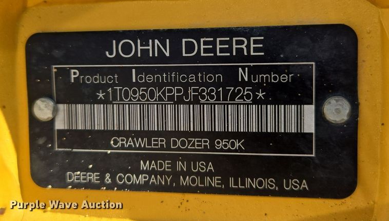 image for item ER5150 2018 John Deere 950K dozer