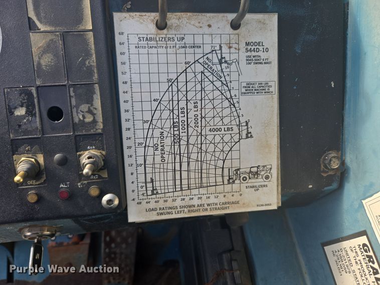 image for item ER5161 1997 Gradall 544D-10 telehandler
