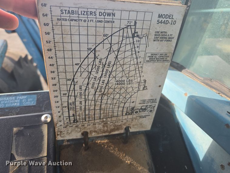 image for item ER5161 1997 Gradall 544D-10 telehandler