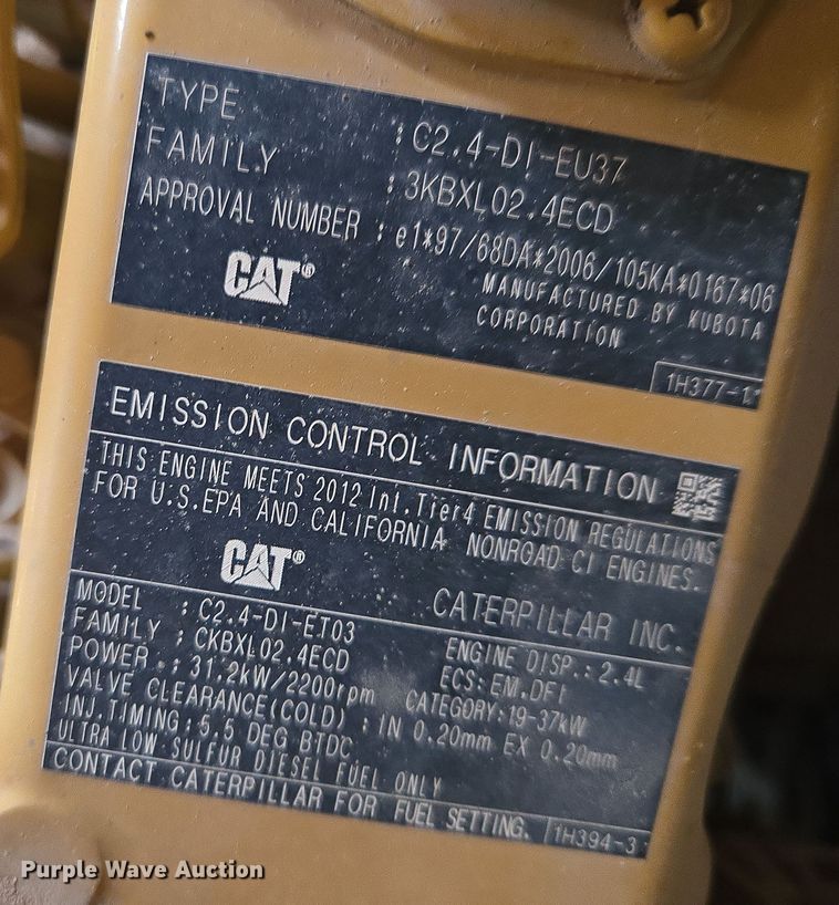 image for item ER5180 2012 Caterpillar 305E mini excavator