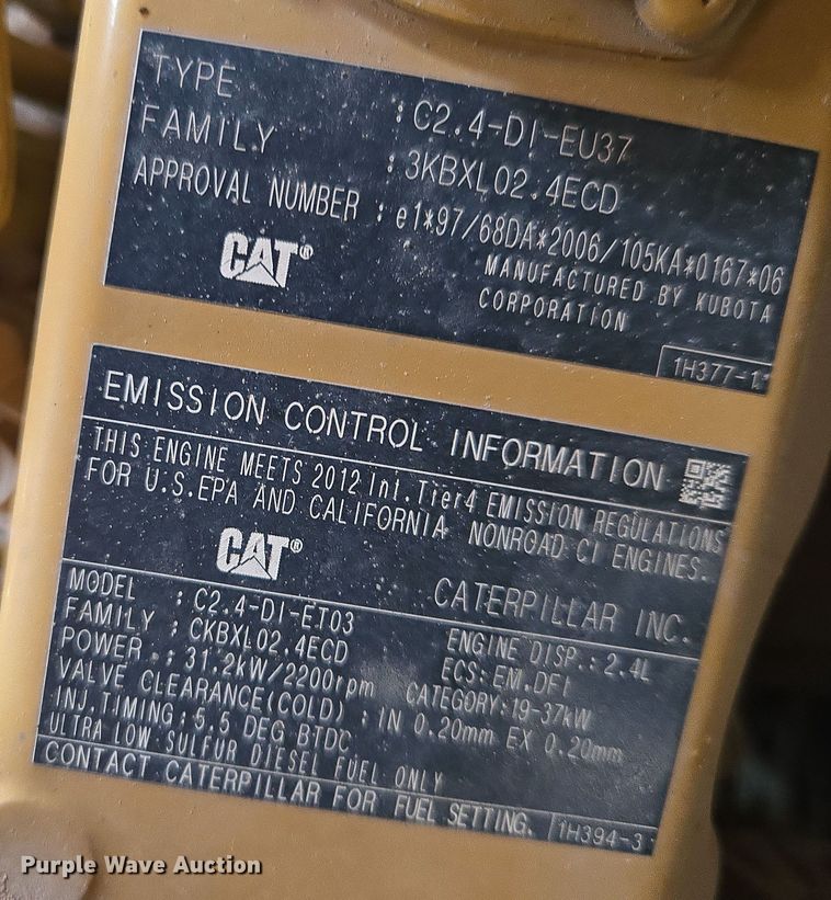 image for item ER5180 2012 Caterpillar 305E mini excavator