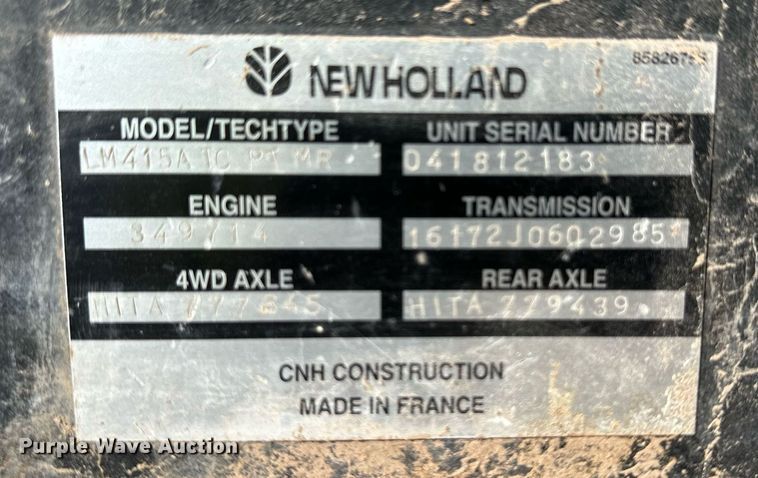 image for item ER8748 New Holland LM415A Power Shuttle 95 telehandler