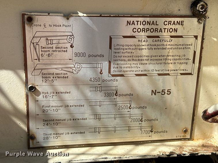 image for item ER8768 1995 Freightliner FL70 crane truck