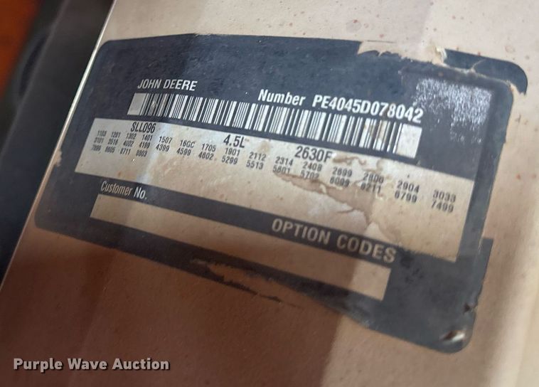 image for item EY9956 2000 Sullivan D018506JDB air compressor