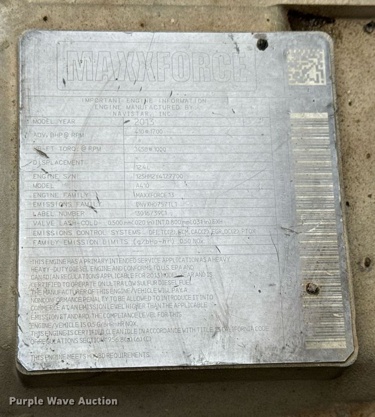 image for item LH9493 2014 International  Work Star 7600 SFA dump truck