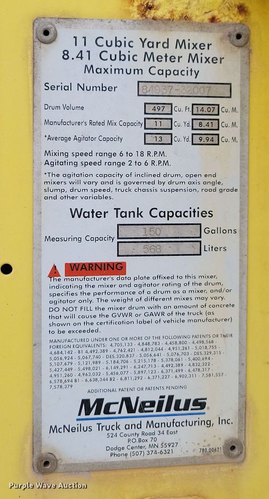 image for item NB9848 2009 Kenworth W900 ready mix truck