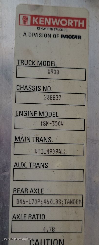 image for item NB9848 2009 Kenworth W900 ready mix truck