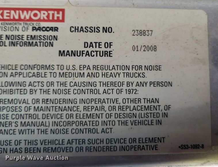 image for item NB9848 2009 Kenworth W900 ready mix truck