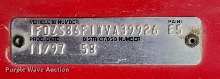 image for item NB9849 1998 Ford LT8513 dump truck