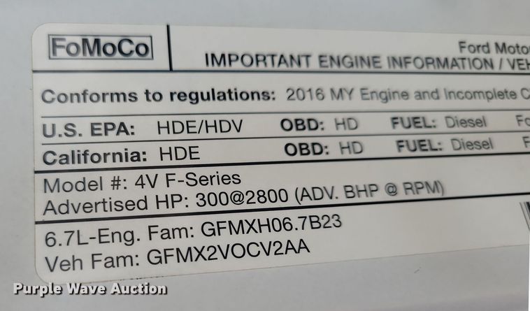 image for item NB9876 2016 Ford F450 Super Duty Crew Cab flatbed truck