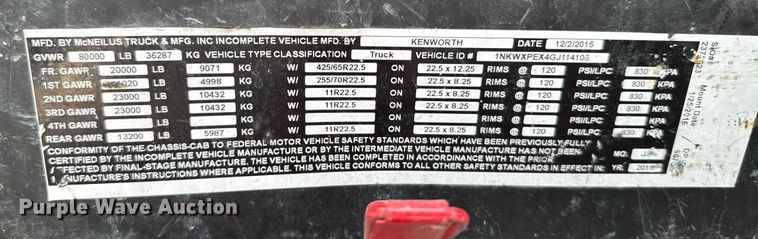 image for item NN9600 2016 Kenworth W900 ready mix truck