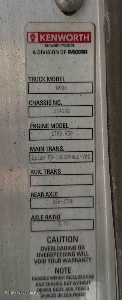 image for item NN9600 2016 Kenworth W900 ready mix truck