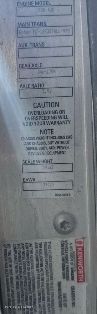 image for item NN9600 2016 Kenworth W900 ready mix truck