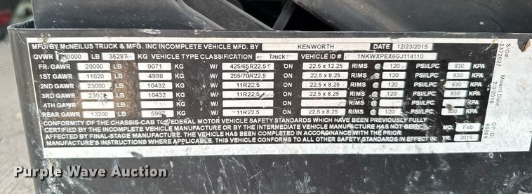 image for item NN9601 2016 Kenworth W900 ready mix truck