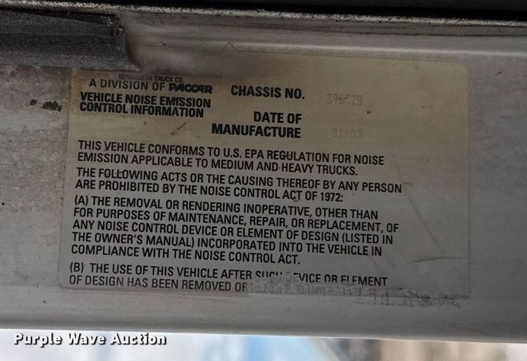 image for item NN9603 2003 Kenworth W900 semi truck