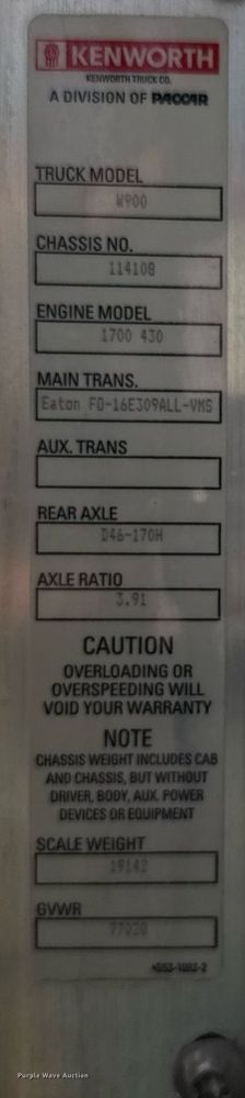 image for item NN9604 2016 Kenworth W900 ready mix truck