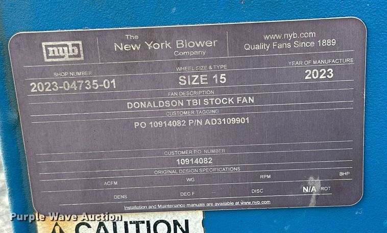 image for item NQ9070 Donaldson dust collector