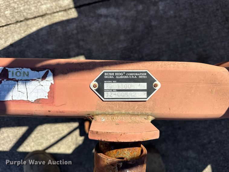 image for item DH9873 Bush Hog TD1500 finish mower