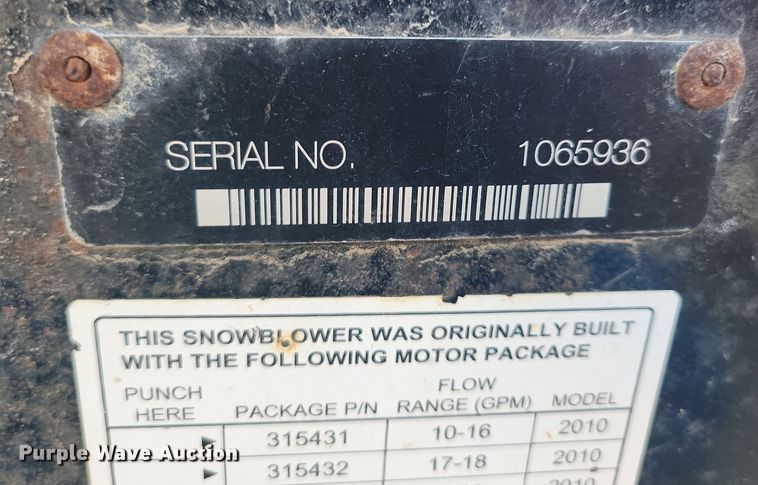 image for item DN3698 Quick Attach Attachments, Inc. 2410X skid steer snow blower