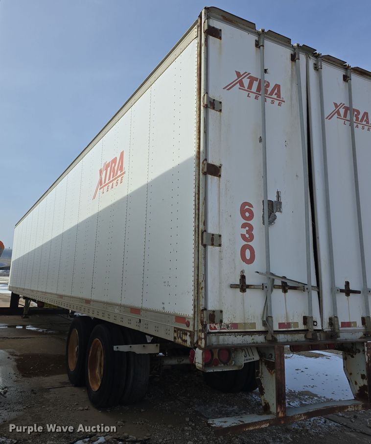 image for item DO7770 1987 Fruehauf FB91 dry van trailer