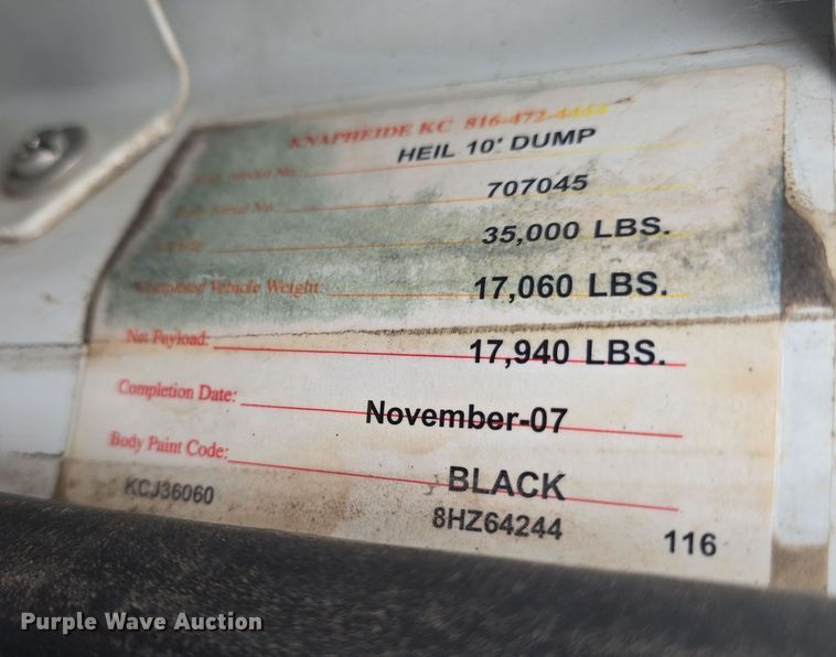 image for item DO7822 2008 Freightliner  Business Class M2 dump truck