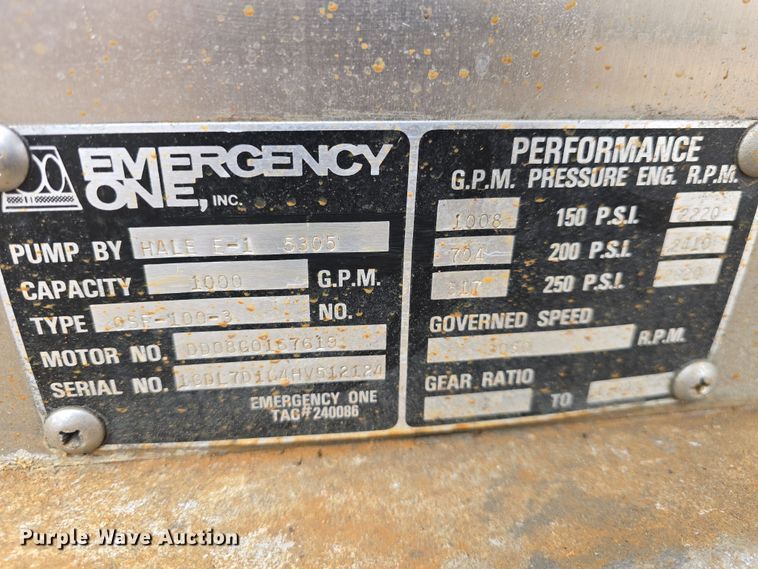 image for item DO7824 1987 GMC Sierra 7000 pumper fire truck