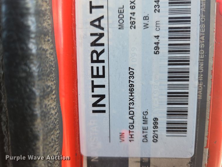 image for item DP6207 1999 International 2674 dump truck