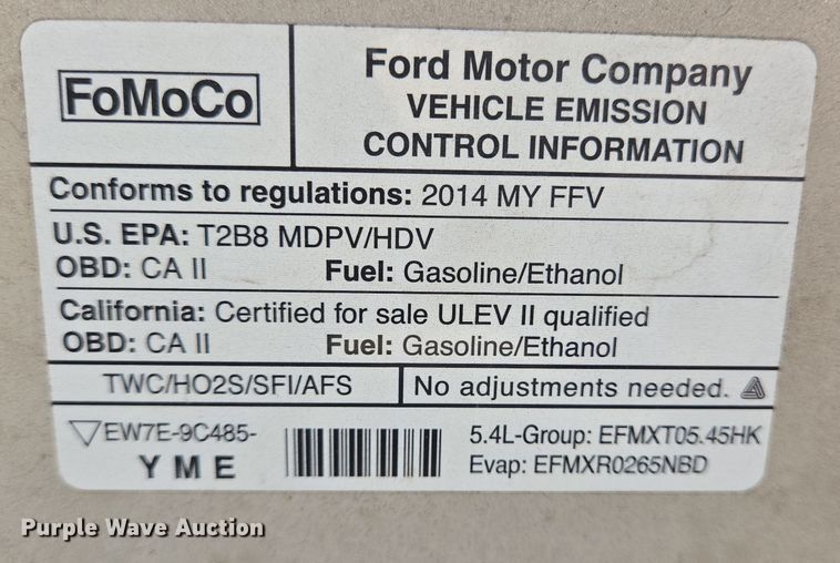 image for item DV1291 2014 Ford E350 Super Duty shuttle bus