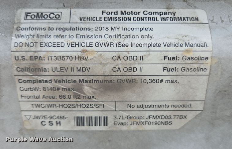 image for item DV1292 2018 Glaval Ford Transit 350 shuttle bus