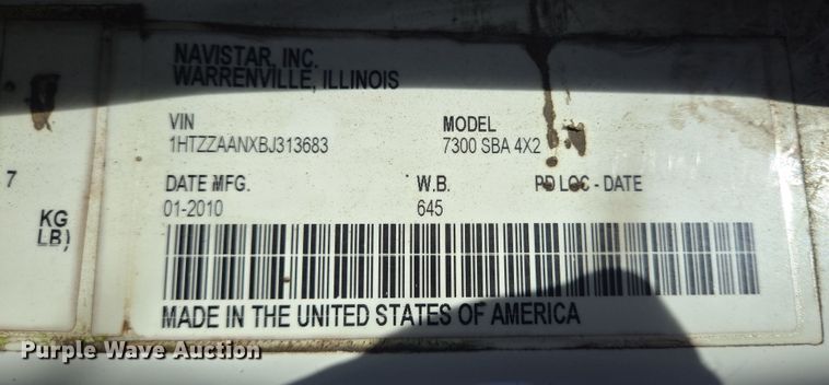 image for item DV1304 2011 International WorkStar 7300 grapple truck