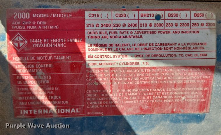 image for item DV1307 2001 International 4700 water truck