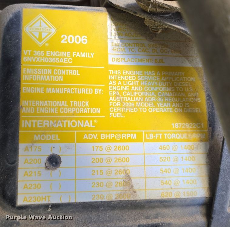 image for item DV1308 2007 Ford F750 SuperDuty XL dump truck