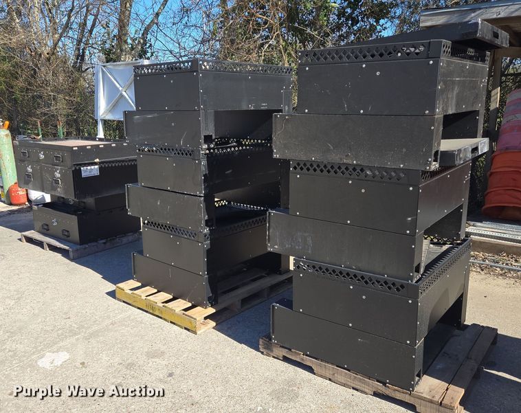 image for item DV1319 (8) Plastix Plus police car storage boxes