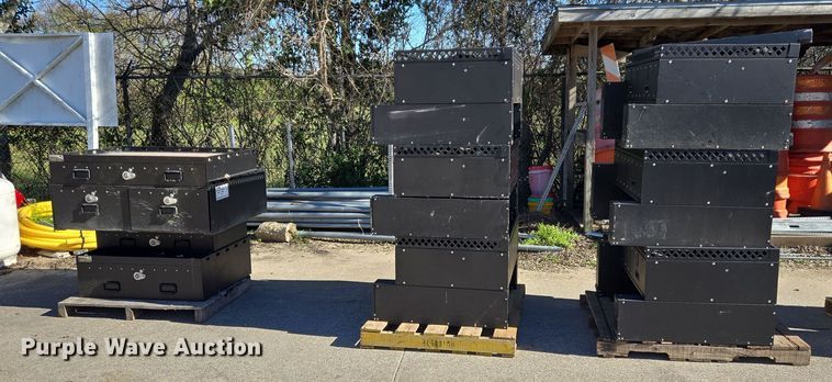 image for item DV1319 (8) Plastix Plus police car storage boxes