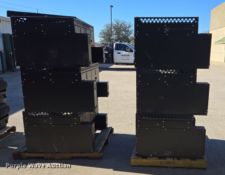 image for item DV1319 (8) Plastix Plus police car storage boxes