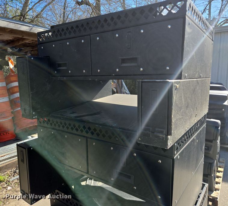 image for item DV1319 (8) Plastix Plus police car storage boxes